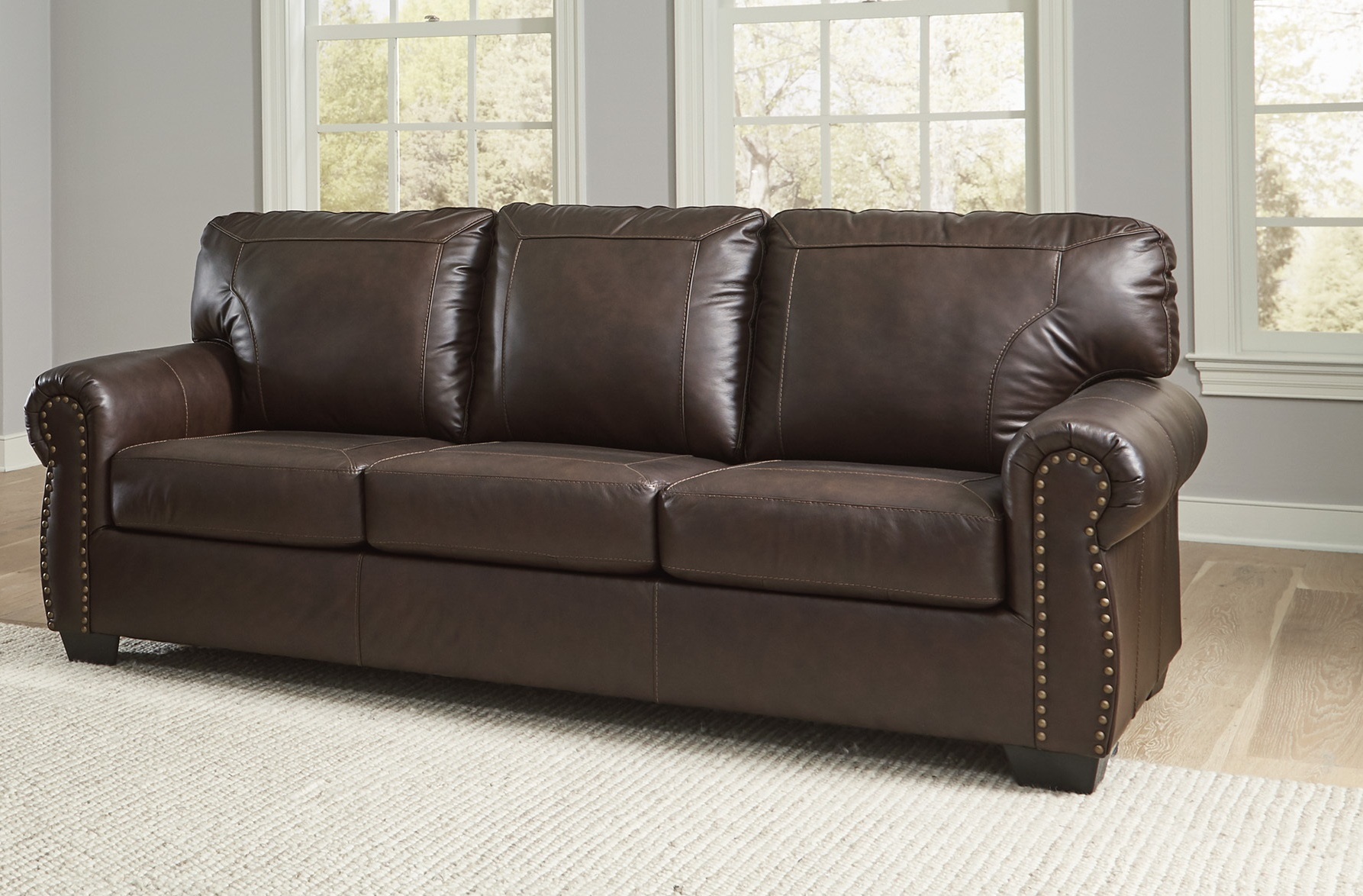 American Design Furniture by Monroe - Arlington Leather Sofa 2